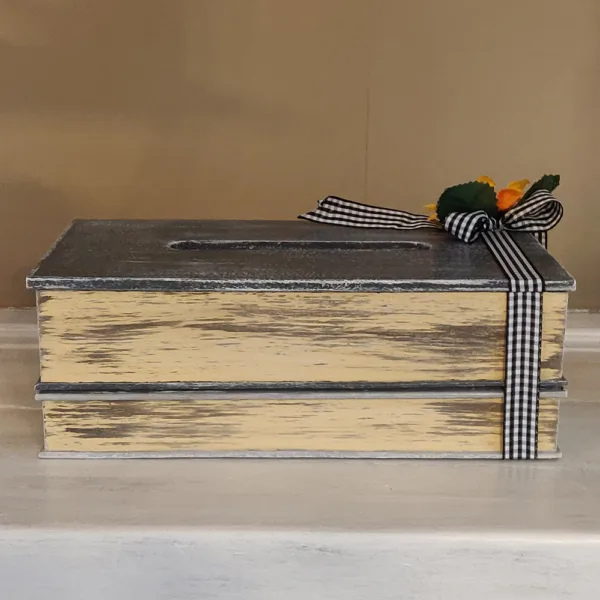 Zakdoekendoos in boek stijl