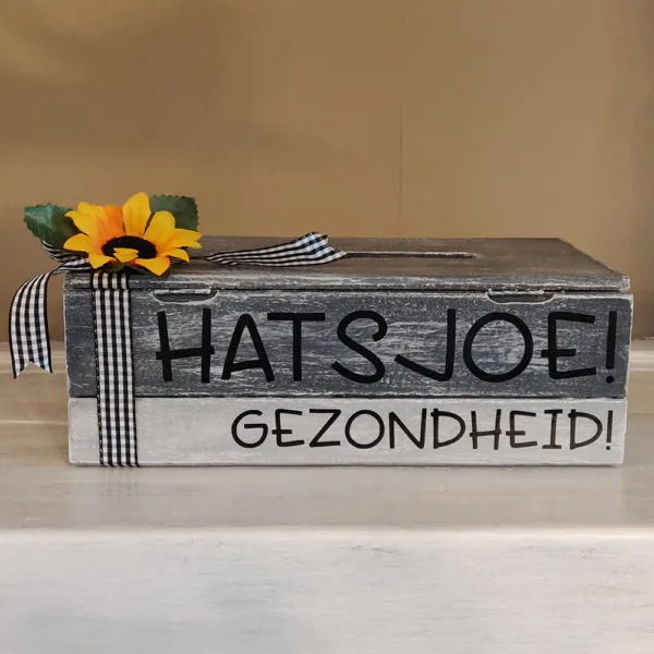 Zakdoekendoos in boek stijl